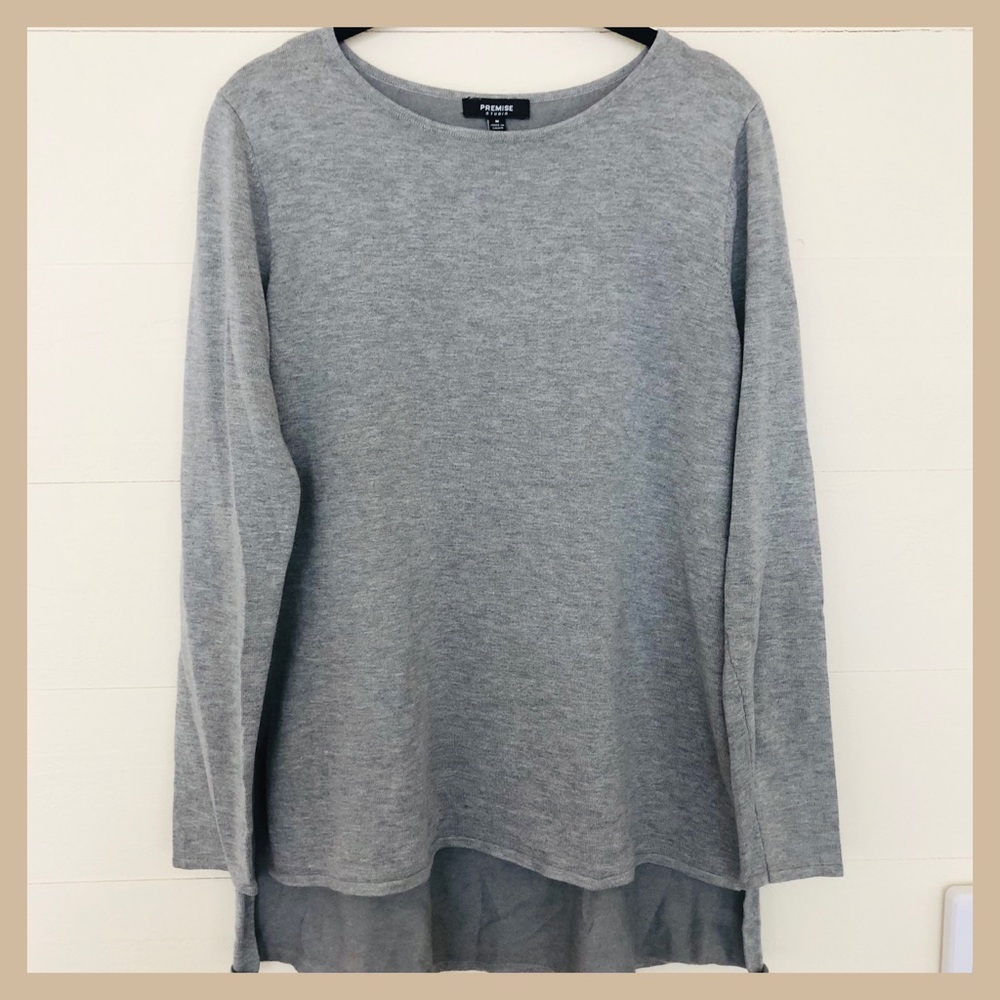 Premise Studio Scoop Neck Tunic Sweater